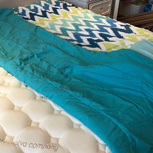 Chevron Pattern comforter - Blue and Green - Picture 6 of 6